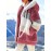 Color Block Fuzzy Hooded Coat, Casual Long Sleeve Winter Warm Outerwear, Women's Clothing