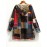 Retro Patchwork Hooded Jacket, Long Sleeve Button Up Casual Lightweight Outerwear For Fall & Winter, Women's Clothing
