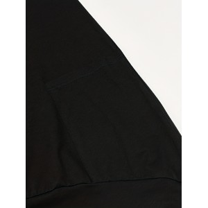 Solid Pocket Crew Neck T-Shirt, Casual Long Sleeve Top For Spring & Fall, Women's Clothing