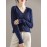 Elegant V-neck Solid Cardigan, Long Sleeve Cardigan For Spring & Fall, Women's Clothing
